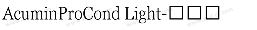 AcuminProCond Light字体转换